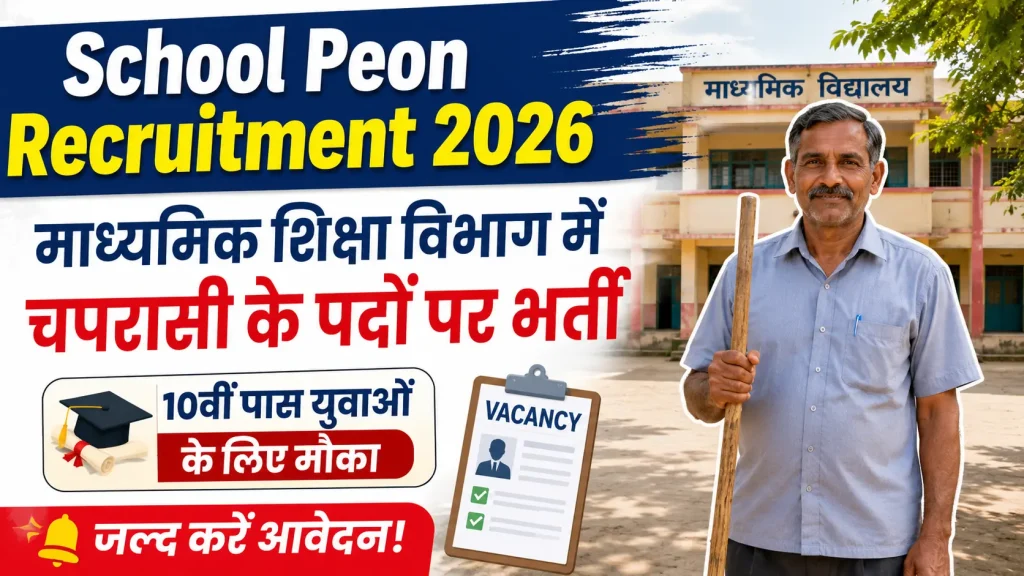 School Peon Recruitment 2026