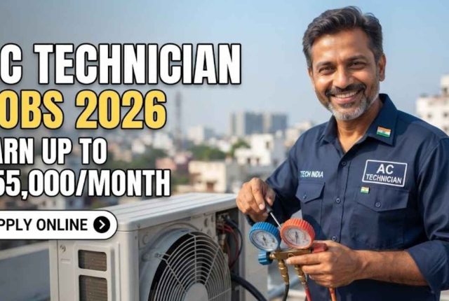 AC Technician Jobs 2026 – Earn Up to ₹55,000/Month | Apply Online
