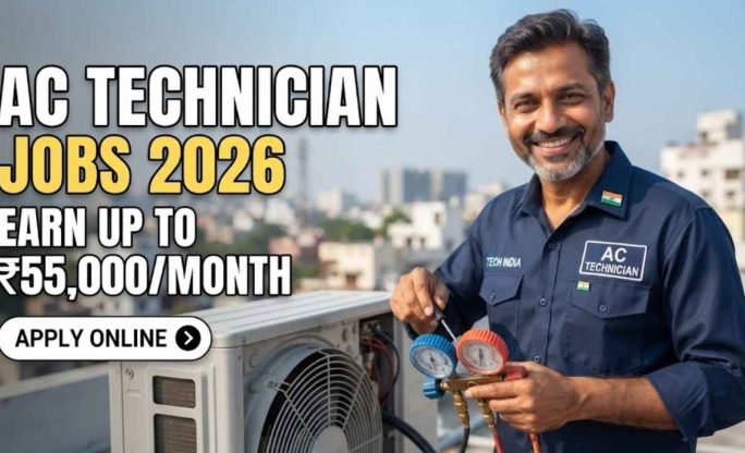 AC Technician Jobs 2026 – Earn Up to ₹55,000/Month | Apply Online