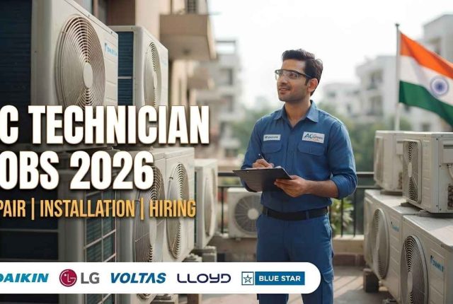 AC Technician Jobs 2026 – Repair, Installation, Salary & Hiring Process at Daikin, LG, Voltas, Lloyd, and Blue Star