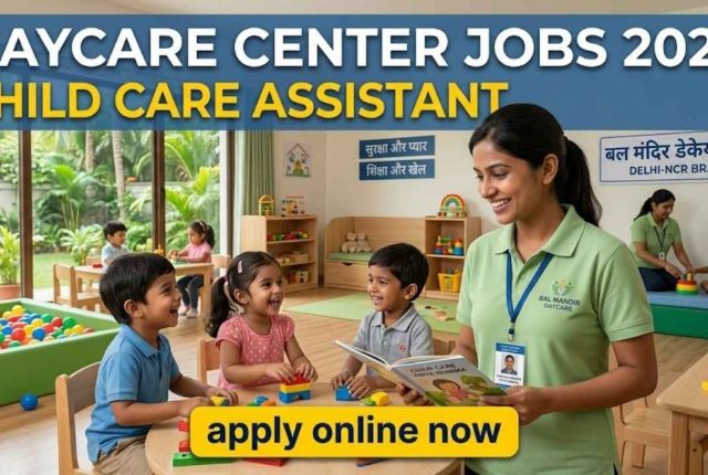 Daycare Center Jobs 2026 – Child Care Assistant Apply Online