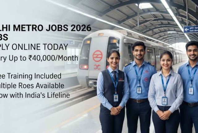 Delhi Metro Jobs 2026: Apply Online Today – Salary Up to ₹40,000/Month + Free Training