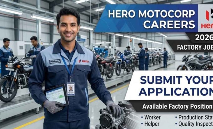 Hero MotoCorp Factory Jobs 2026 – Worker, Helper & Production Staff Hiring