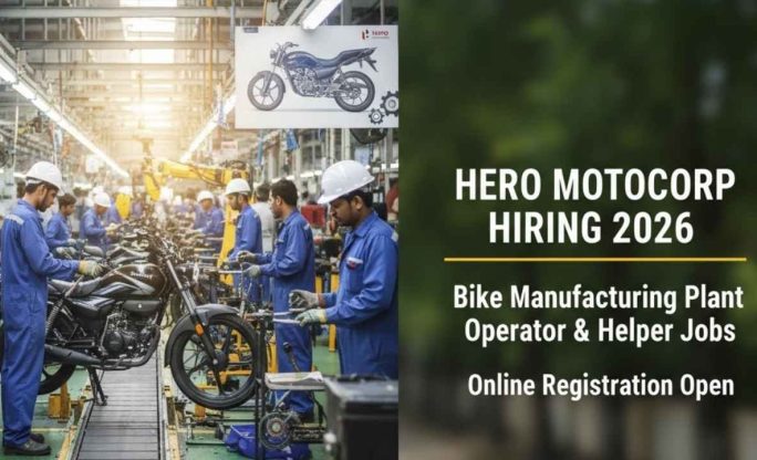 Hero MotoCorp Hiring 2026 – Bike Manufacturing Plant Operator & Helper Jobs Apply Online