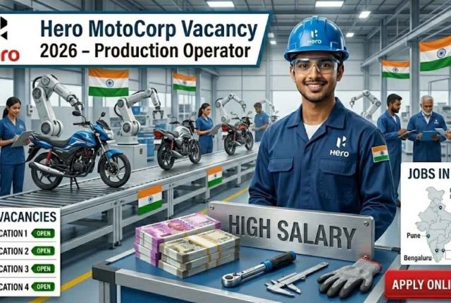 Hero MotoCorp Vacancy 2026 – Production Operator Apply Online