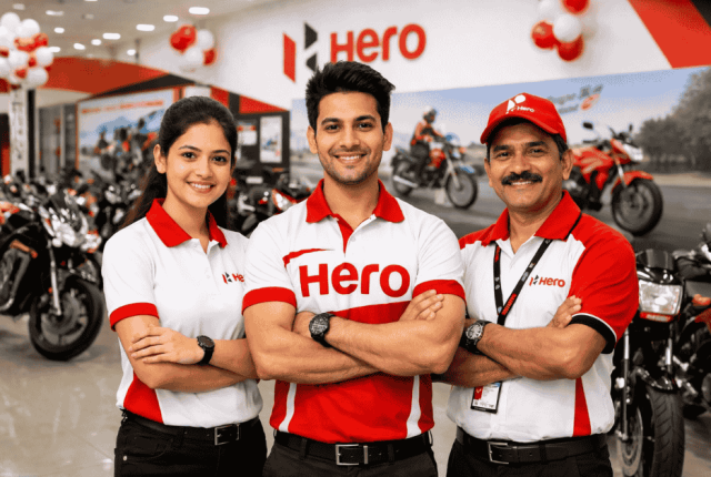 Hero Motorcycle Showroom Jobs 2026 – Openings for Sales Advisor, Insurance Executive, Delivery & Helper Posts