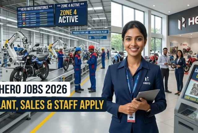 Hero Plant & Showroom Jobs 2026 – Factory Worker, Sales & Staff Apply Online