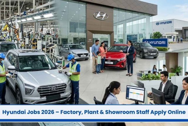 Hyundai Jobs 2026 – Factory, Plant & Showroom Staff Apply Online