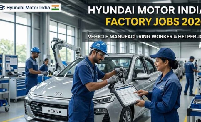 Hyundai Motor India Factory Jobs 2026 – Vehicle Manufacturing Worker & Helper Jobs Apply Online