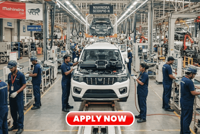 Mahindra Car Factory Jobs 2026 – Apply Online for Production Worker & Helper Vacancies