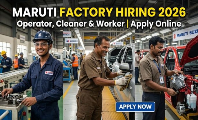 Maruti Factory Hiring 2026 – Operator, Cleaner & Worker Apply Online