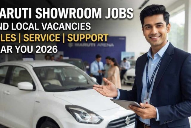 Maruti Showroom Jobs Near You 2026 – Find Local Sales, Service & Support Staff Vacancies
