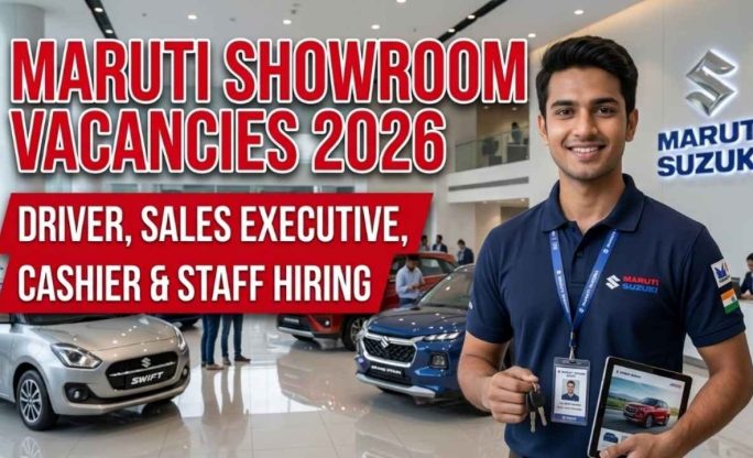 Maruti Showroom Vacancies 2026 – Driver, Sales Executive, Cashier & Staff Hiring