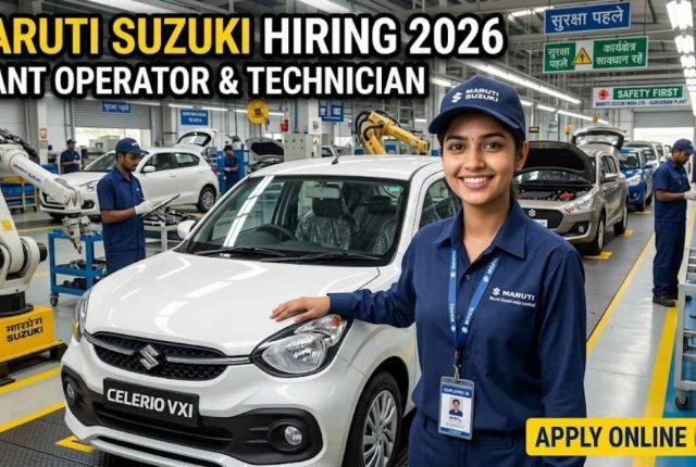 Maruti Suzuki Hiring 2026 – Plant Operator & Technician Apply Online
