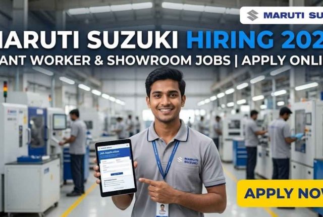 Maruti Suzuki Hiring 2026 – Plant Worker & Showroom Jobs Apply Online