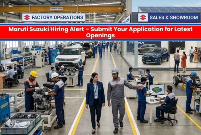 Maruti Suzuki Hiring Alert – Submit Your Application for Latest Openings