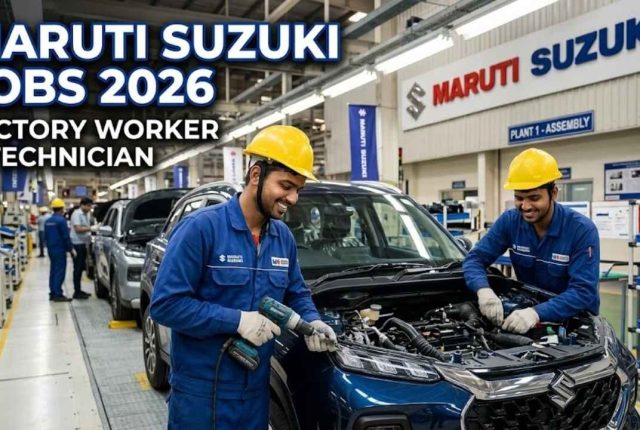 Maruti Suzuki Jobs 2026 – Factory Worker & Technician Apply Online