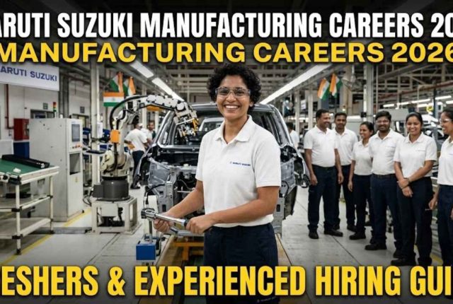 Maruti Suzuki Manufacturing Careers 2026 – Freshers & Experienced Hiring Guide