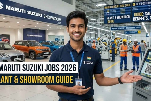 Maruti Suzuki Plant & Showroom Jobs 2026 – Latest Recruitment Guide