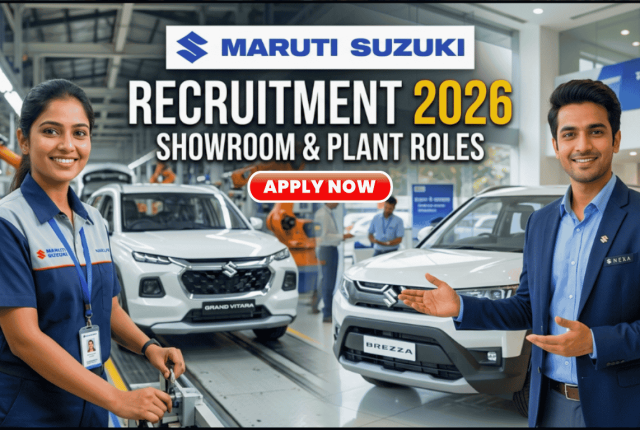 Maruti Suzuki Recruitment 2026 – Showroom & Plant Roles