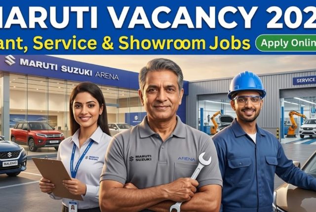 Maruti Vacancy 2026 – Plant, Service & Showroom Jobs Apply Online