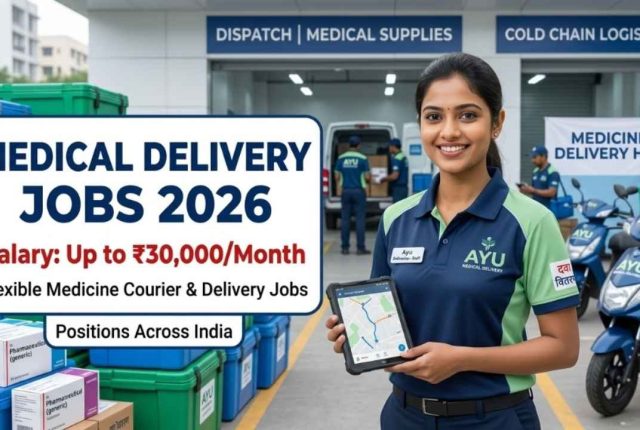 Medical Delivery Jobs in India 2026 – Salary Up to ₹30,000/Month | Flexible Medicine Courier & Delivery Jobs