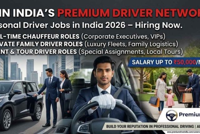 Personal Driver Jobs in India 2026 – Salary Up to ₹50,000/Month | Full-Time & Private Hiring