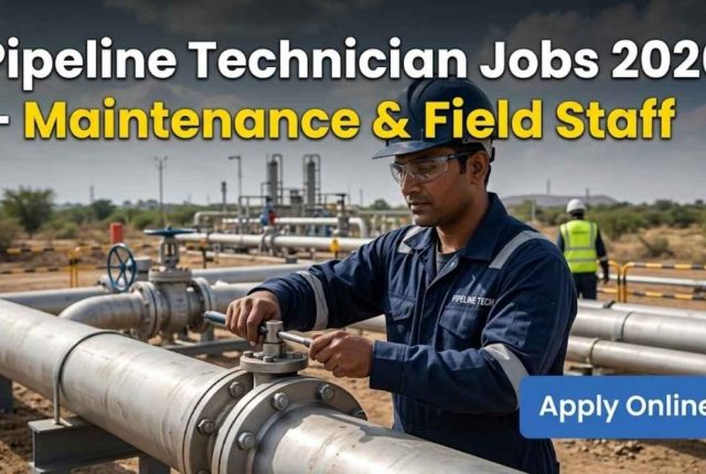 Pipeline Technician Jobs 2026 – Maintenance & Field Staff Apply Online