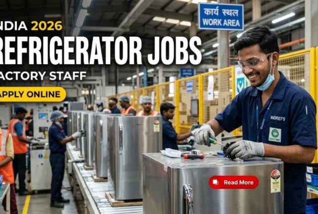 Refrigerator Manufacturing Jobs 2026 – Factory Staff Apply Online