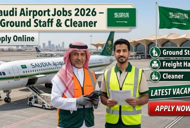 Saudi Airport Jobs 2026 – Ground Staff & Cleaner Apply Online