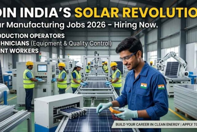 Solar Manufacturing Jobs India 2026 – Production, Technician & Plant Worker Hiring