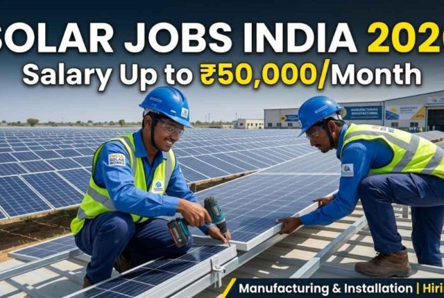 Solar Plant Manufacturing & Installation Jobs in India 2026 – Salary Up to ₹50,000/Month