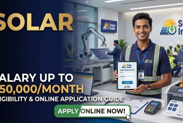 Solar Plant Manufacturing & Installation Jobs in India – Salary Up to ₹50,000/Month