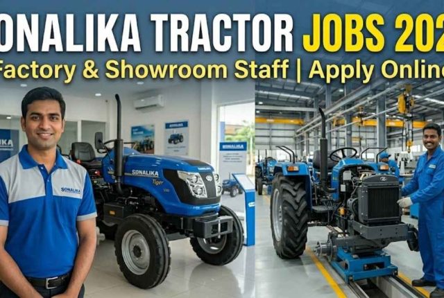 Sonalika Tractor Jobs 2026 – Factory & Showroom Staff Apply Online