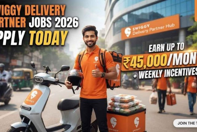 Swiggy Delivery Partner Jobs 2026: Apply Today – Earn Up to ₹45,000/Month + Weekly Incentives