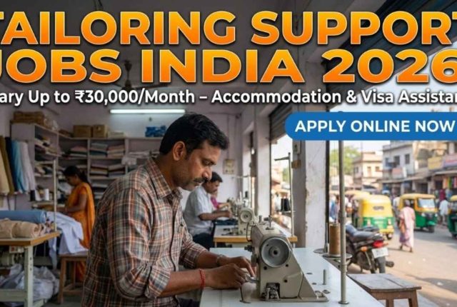 Tailoring Support Jobs India 2026 – Salary Up to ₹30,000/Month