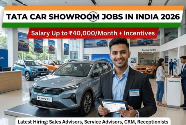 Tata Car Showroom Jobs in India 2026 – Salary Up to ₹40,000/Month | Latest Hiring