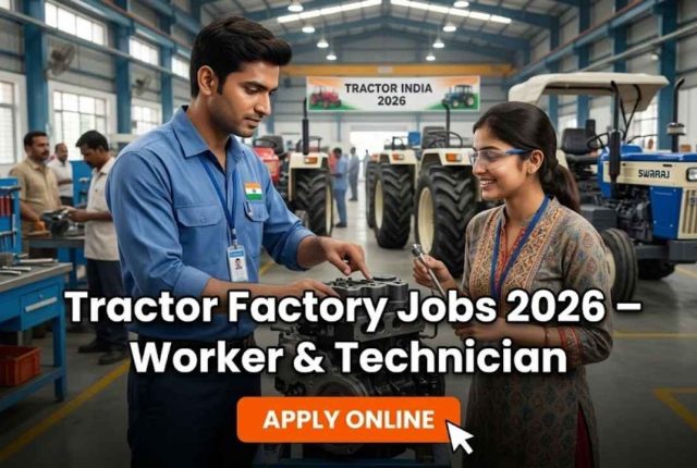 Tractor Factory Jobs 2026 – Worker & Technician Apply Online