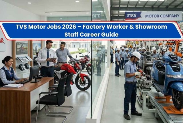 TVS Motor Jobs 2026 – Factory Worker & Showroom Staff Career Guide