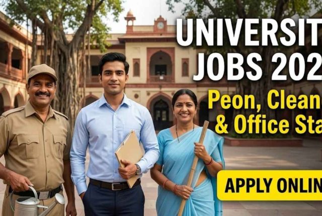 University Jobs 2026 – Peon, Cleaner & Office Staff Apply Online