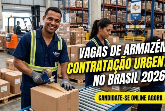Vagas de Armazém e Embalagem no Brasil 2026: Contratação Urgente, Salário e Como se Candidatar Online