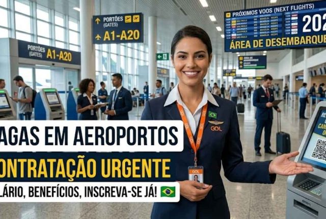Vagas em Aeroportos no Brasil 2026: Contratação Urgente, Salário, Benefícios e Como se Candidatar Online
