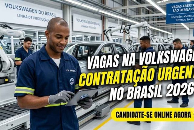 Vagas na Volkswagen Brasil 2026: Contratação Urgente, Salário e Como se Candidatar Online