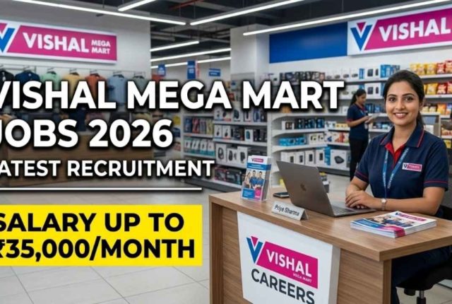 Vishal Mega Mart Jobs 2026 – Salary Up to ₹35,000/Month | Latest Recruitment